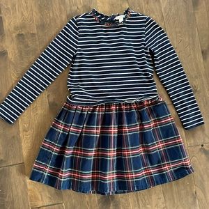 Crewcuts tartan plaid mixed media dress